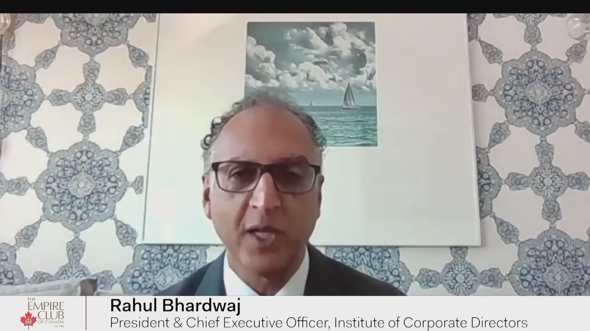 Rahul Bhardwaj, President and CEO speaking at a virtual event