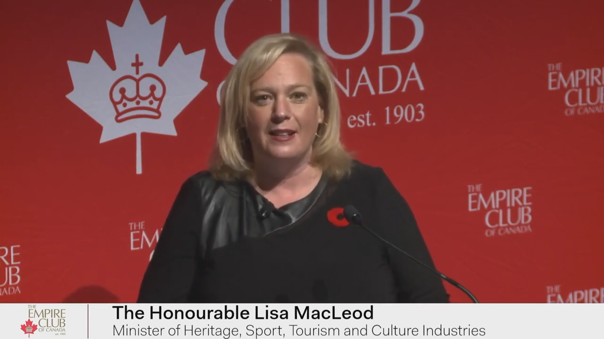 The Honourable Lisa MacLeod speaking at a virtual event