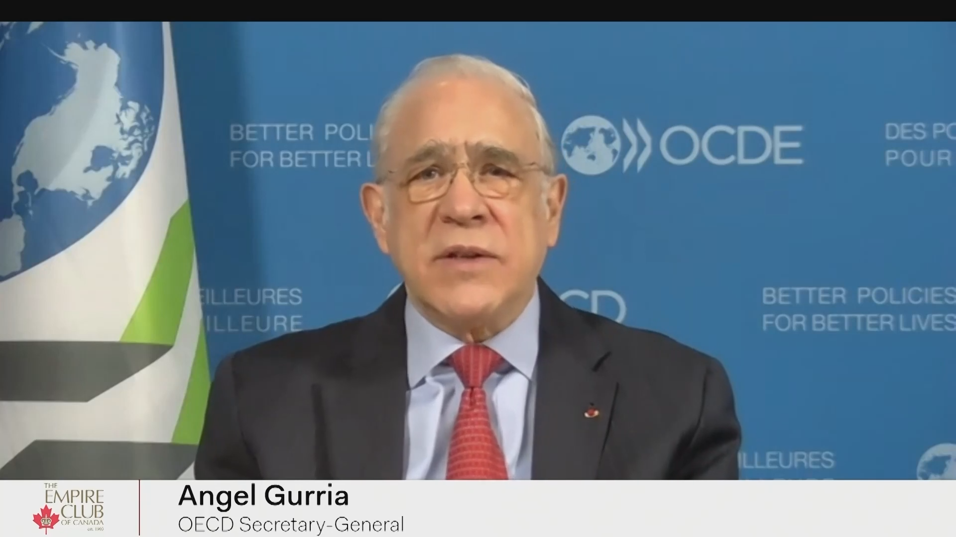 Angel Gurria, OECD Secretary-General speaking at a virtual event
