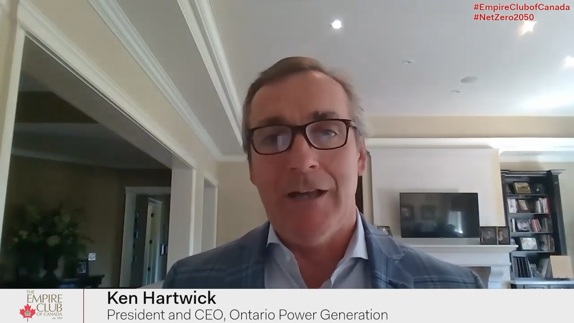 Ken Hartwick, President and CEO, Ontario Power Generation speaking in a virtual event