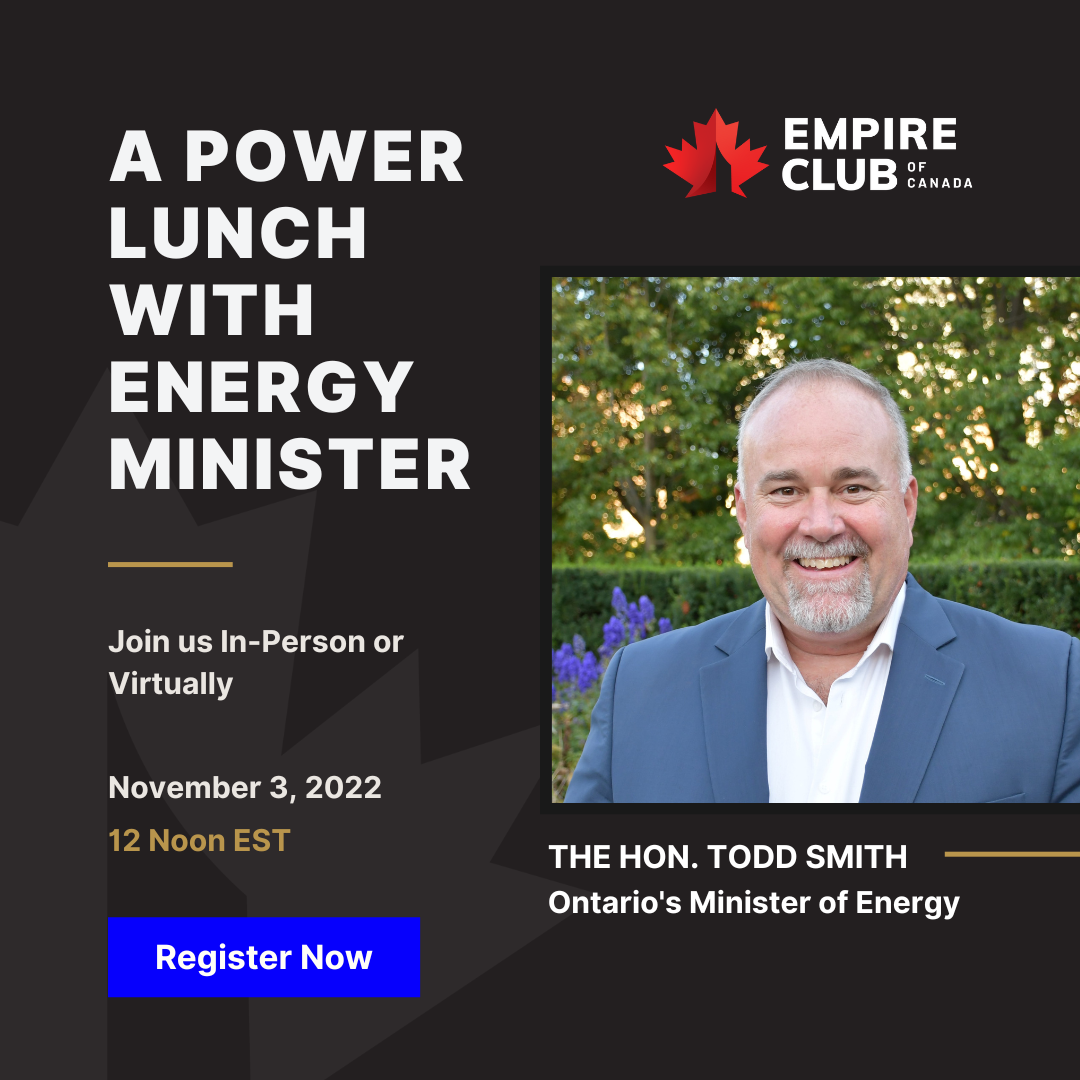 A Power Lunch with Energy Minister | Empire Club of Canada